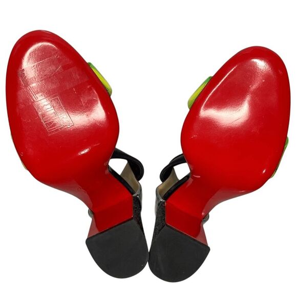 Christian Louboutin Tennis Elbow 85 PVC Ankle Strap Sandal Heels EU 36.5 US 6.5 - Picture 10 of 11